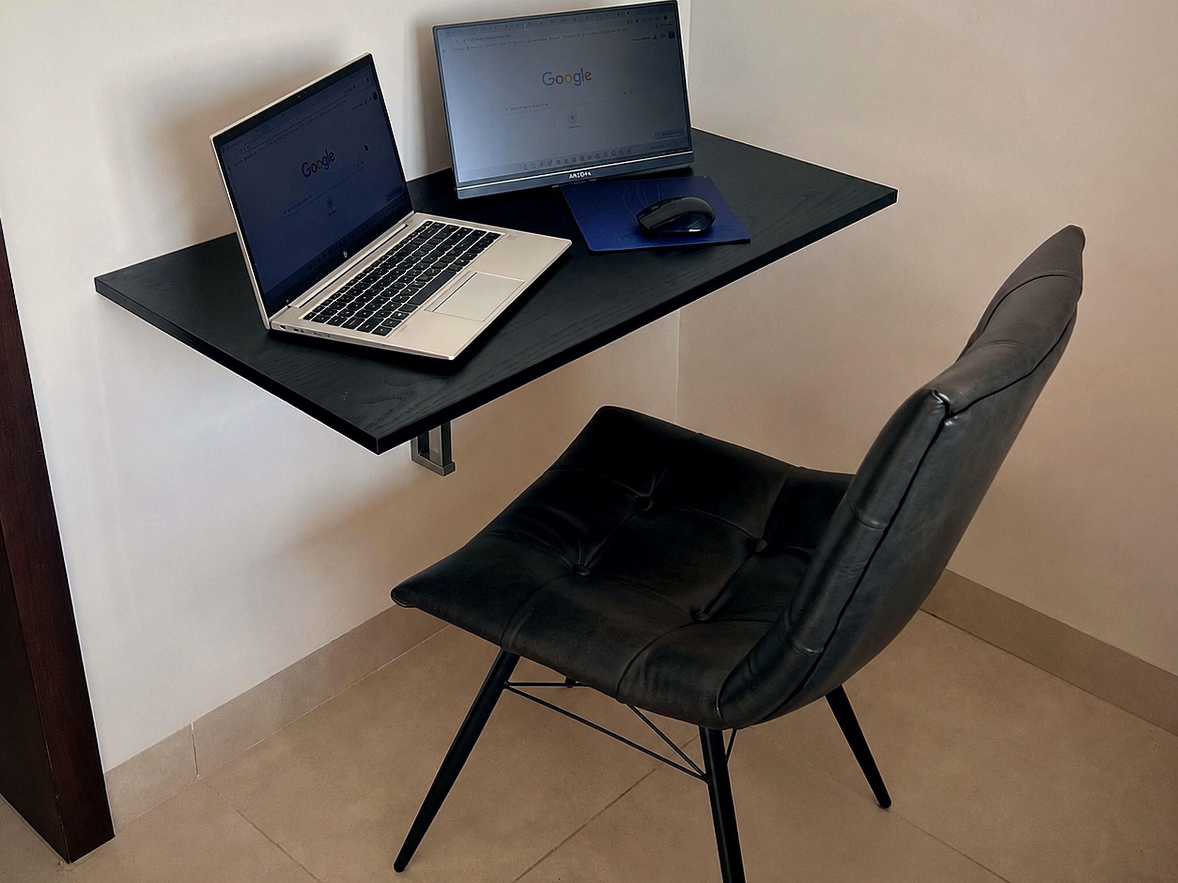 Foldable desk workspace